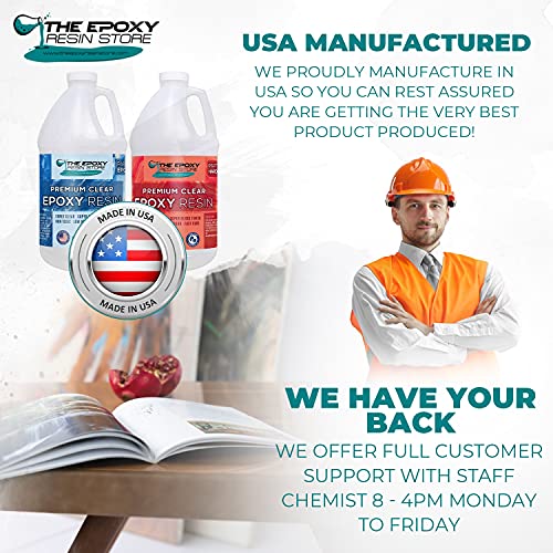 The Epoxy Resin Store Crystal Clear 2 Part Epoxy Resin Kit For Tabletops And Composite Construction, 2 Gallon Kit #TOP2