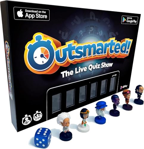 Outsmarted - The Live Quiz Show - Remote Board Game - More Than 10000 Multimedia Questions and Updates, Live TV Quiz Show, Family Game Night - Games for Adults, Teens and Kids - Ages 8+ -2024 Version