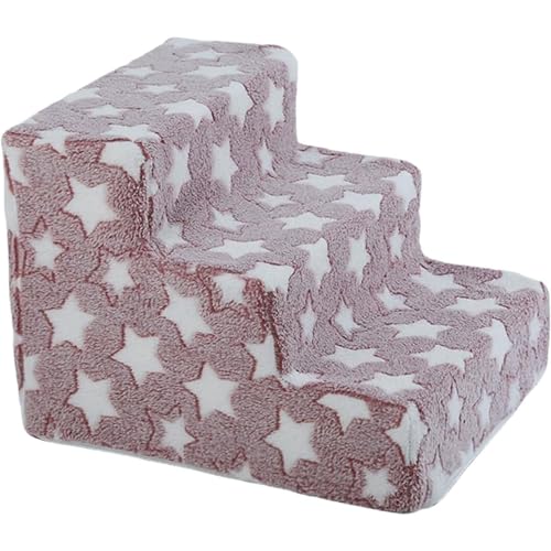 Uevmo ペット階段 ペットステップ スロープ 高密度 滑り止め 安定性 取り外し可能 カバー 洗える 小型犬 高齢犬 適したステップ (34x40x30cm,A)