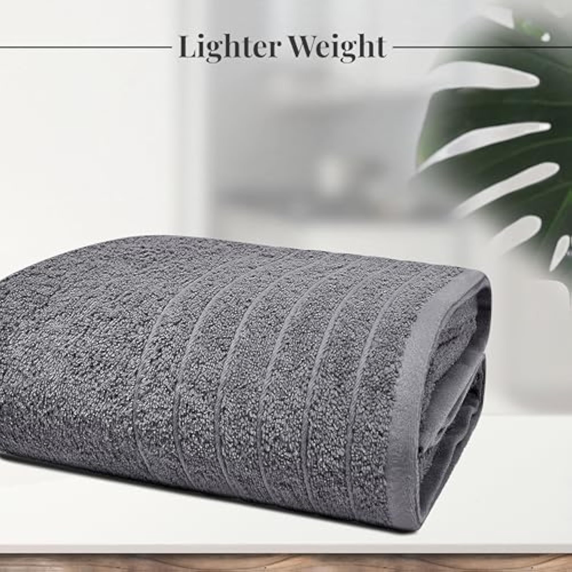 2 Piece Extra Large Bath Sheets, Cool Grey