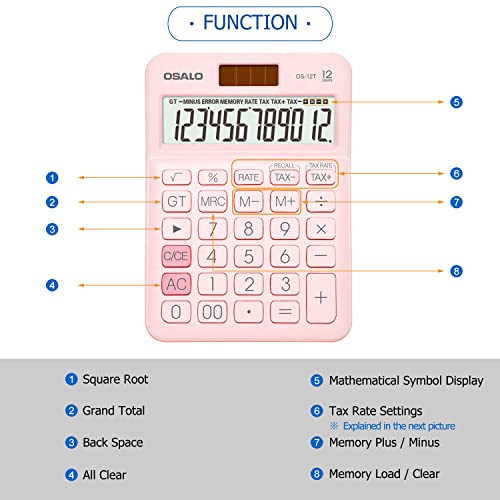 pendancyColor12T Pocket Small Size Desk Calculator OS-12T の商品画像 5