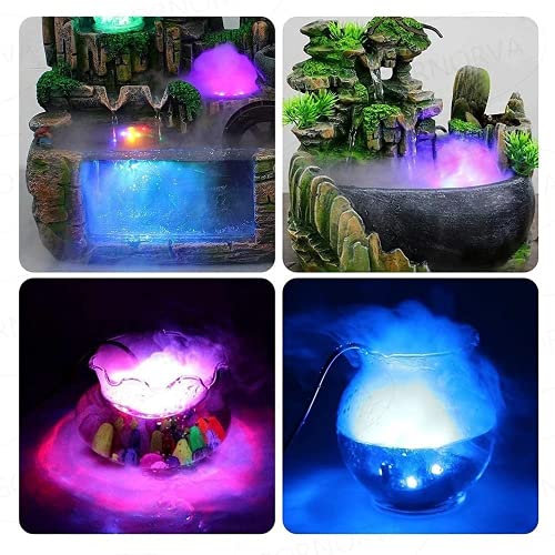 HNZNCY Ultrasone Mist Maker Fogger - Mini Mist Maker Fogger, Waterfontein Vijver Mist Machine Verstuiver Luchtbevochtiger, voor Halloween, Partij, Tuin Decor - Image 6