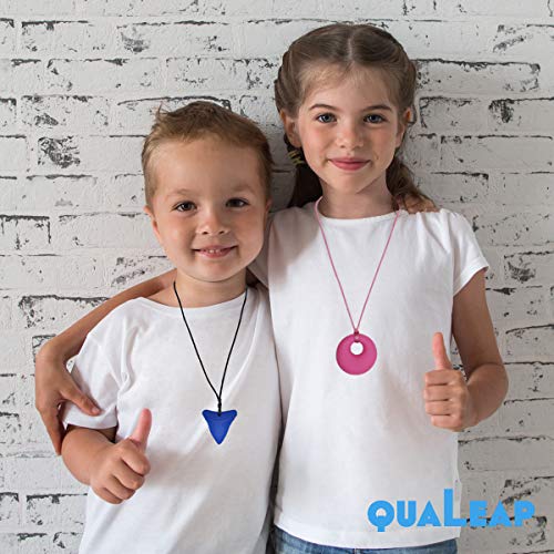 image for QUALEAP AMBER Shark Tooth Chew Necklace for Kids, Boys or Girls - Chew