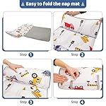 Viviland Toddler Kid Nap Mat for Preschool, Boys Car Truck Slumber Bag, Daycare Sleeping Bag with Pillow and Blanket, Kindergarten Sleep Mat - Image 5
