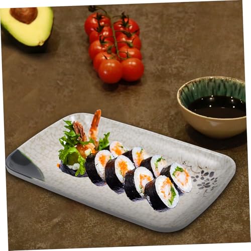 Set de 2 platos japoneses rectangulares para sushi miniatura 7