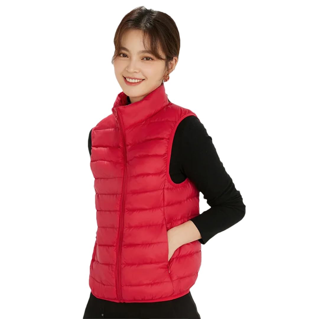 Femmes Gilet Vestes Sans Manches Manteau Bouffant Whitefashion Parka Courte