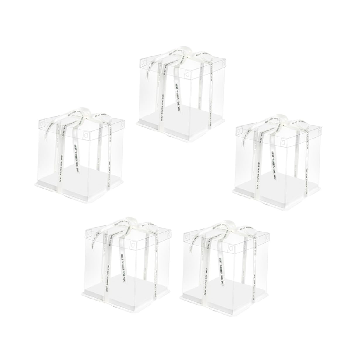 GRIRIW Pcs Cake Boxes Cake Wrapping Case Single Layer Container Material Easy to Clean for Christmas Year