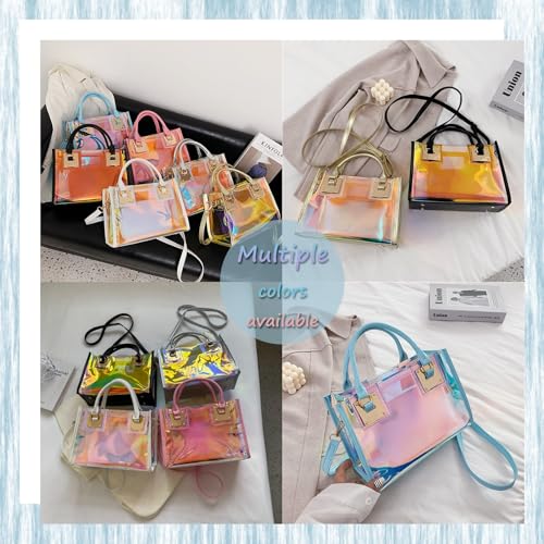 Women Clear Crossbody Bag, 2 in 1 Fashion Handbag and Purse, Top Handle & Shoulder Bags,Women's Beach Tote for Casual,Travel3