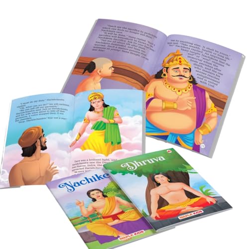 Image of Story Books for Kids (Set of 18 Books) (Illustrated) - Mythology Books for Children - Hinduism - Krishna, Ganesha, Ramayana, Mahabharata, Hanuman, ... Nachiketa, Dhruva, Narada, Harish Chandra