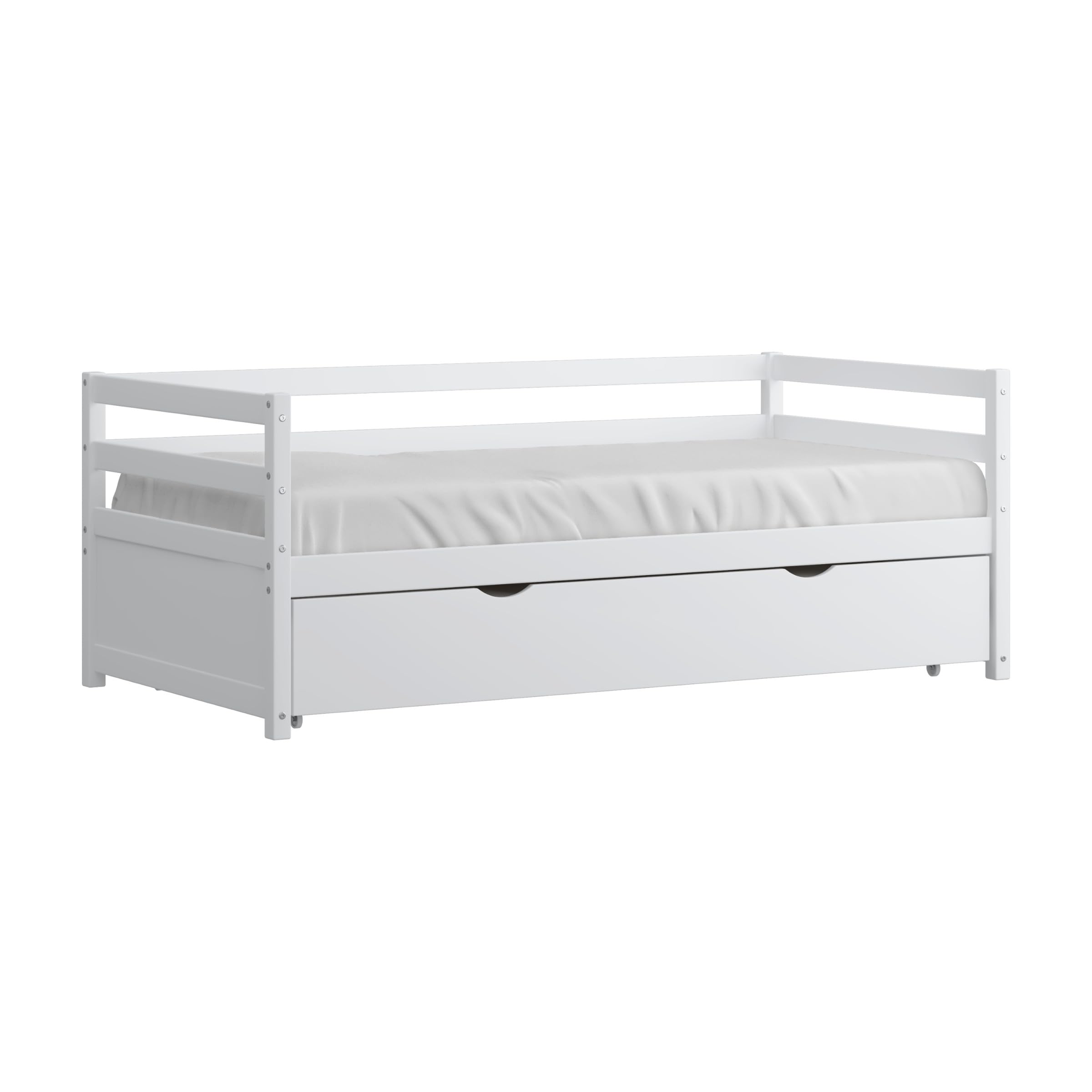 Hillsdale Caspian Wood Twin Daybed with Trundle, White