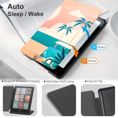 Image of CoBak Magnetic Case for 7 inch Kindle Paperwhite 12th Gen 2024 and Kindle Colorsoft - Compatible with iPhone MagSafe, for Samsung /Belkin /Anker Wireless Charging Pads, Lightweight, Auto Sleep Wake