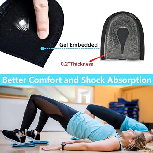 Gel Heel cups Silicon Heel Pad for Heel Ankle Pain, Heel Spur Shoe Support Pad for Men and Women Shock Cushion Pad for Heels Cushion Heel Blue (GEL PAD BLUE PAIR) (Image - 4)