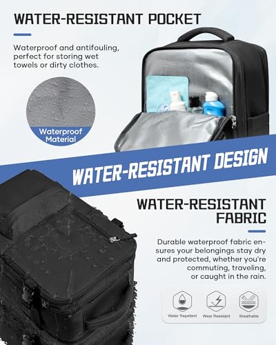 WONHOX Sac à dos sous vide pour voyage avec pompe à air, compression, Vacpack, sac à dos approuvé pour le vol, sac à dos pour ordinateur portable, sacs de rangement avec système sous vide, 45,7 x 35,6 x 20,3 cm, sac de voyage pour femme et homme, noir – Image 5