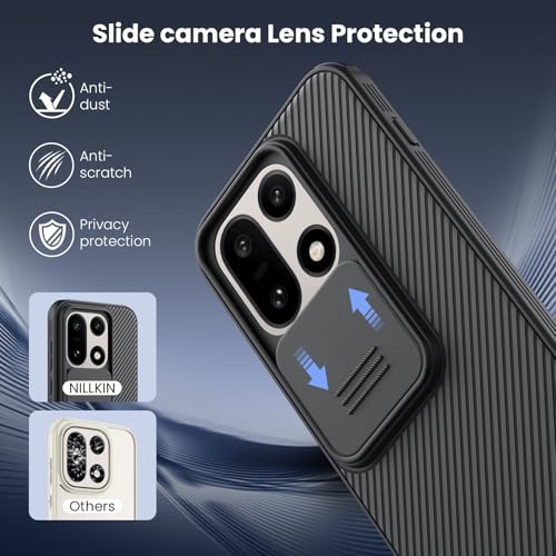 Image of Nillkin Case for OnePlus 15 One Plus 15 (1+15) (6.82 inch Inch) CamShield Pro Slider Camera Close & Open Double Layered Protection TPU + PC Black Color | Slide Camera Cover | Full Camera Protection | Shockproof Protective | Thin Slim Fit | Camera Lens Protector | Black