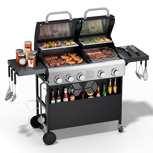 Verinox 5 Burner Propane Gas Grill and Griddle Combo