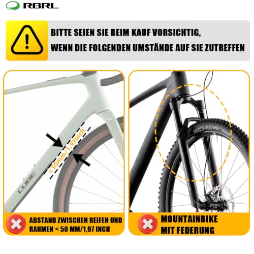 Rennrad Schutzblech Set von Rbrl für 28 Zoll Fahrräder, Universal