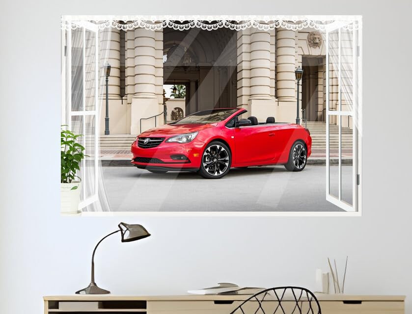 JVERF - JZZB14287 Buick Cascada Dark| Self-Adhesive Open Window Wall Sticker
