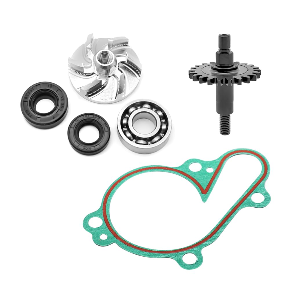 Kit di riparazione per pompe dell'acqua per Yamaha YZ 125 1998-2004 Impeller albero ingranaggi cuscinetti guarnizioni guarnizione