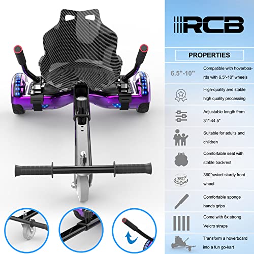 RCB Hoverboard Sitz | Hoverboard Zubehör für Erwachsene und Kinder | Hoverboard mit Sitz bei RCB Go-Kart Zubehör, für Al