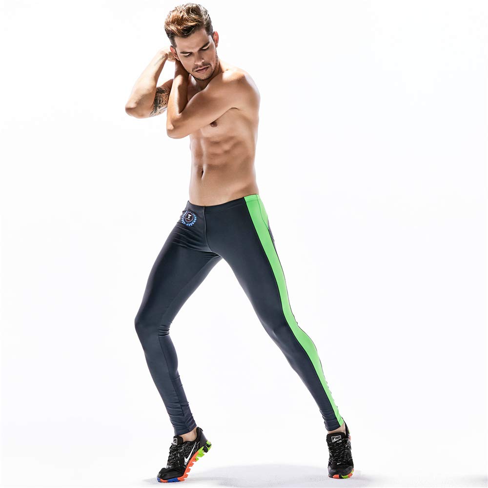 Hommes Legging, Pantalons de Compression Hommes Collants Pantalon Coupe Slim en Tissu Transpirant et épais avec Un Tissu à Haute Fibre élastique pour Tous Types de de Remise en Forme.