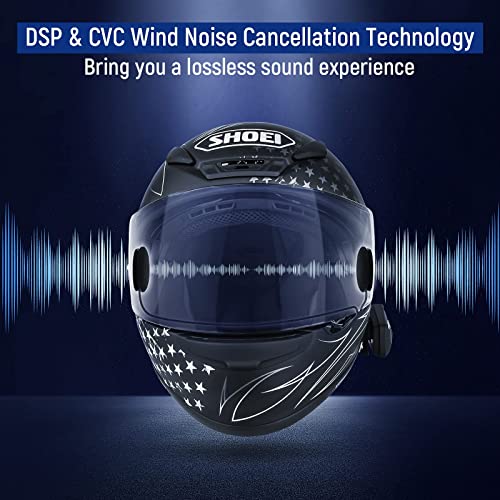 LEXIN 2 peças B4FM 10 Riders Fone de ouvido Bluetooth para motocicleta com compartilhamento de músic