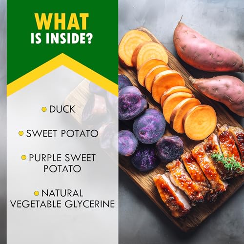 Image of Beloved Pets Sweet Potato Dog Treats & Healthy Duck Chews 10.6 Oz - Puppy Snacks & Soft Bones for Large, Medium & Small Breeds - Natural Dog Food & Grain-Free, Rawhide-Free Training Jerky Wraps