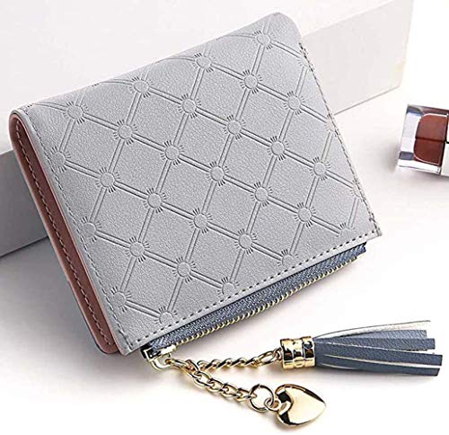 Image of Valentoria Womens Wallet Cute Elegant Long Slim Card Holder Case Minimalist Coin Purse Thin Tassels Zip Clutch Wallets for Girls Ladies | Cute