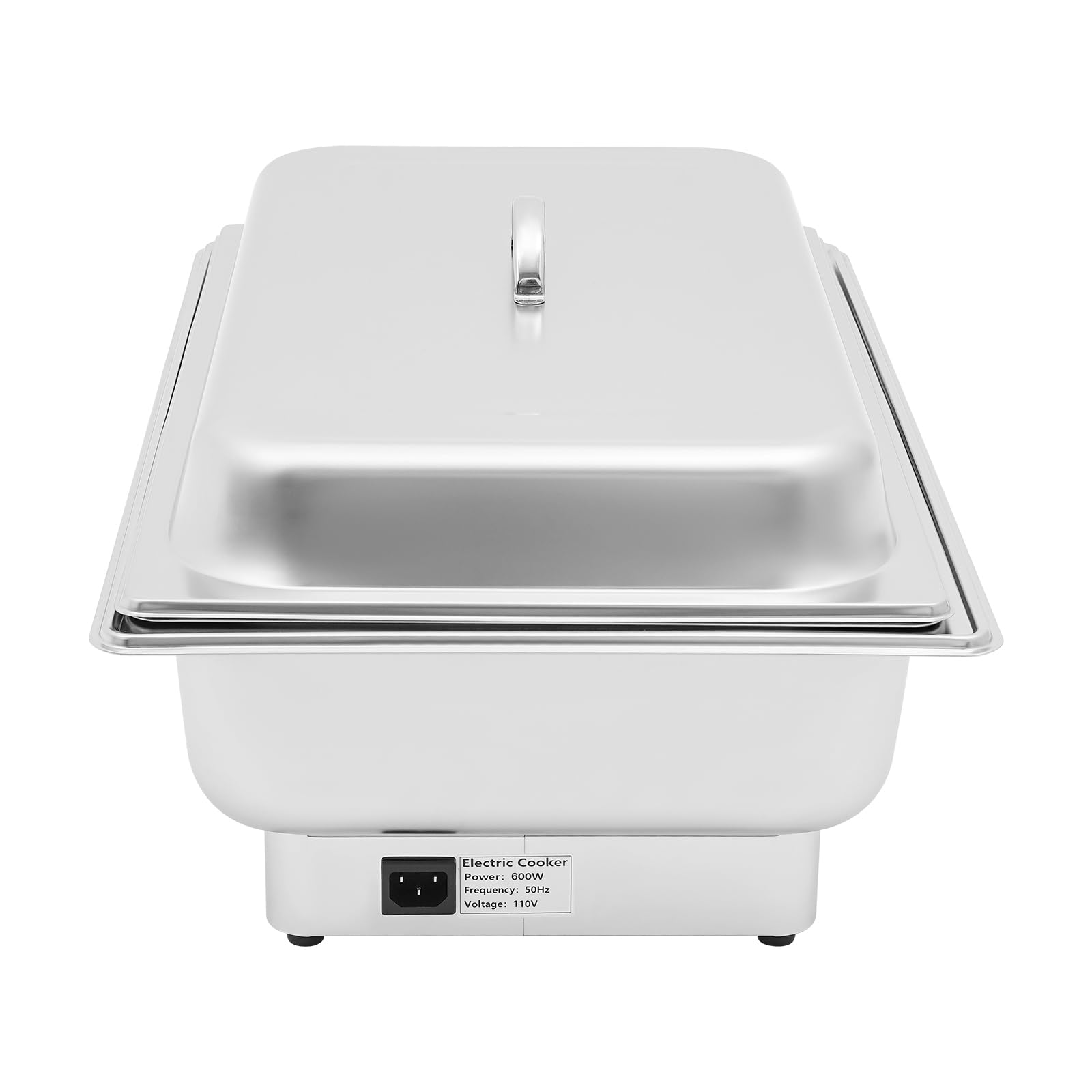 Set da buffet elettrico in acciaio inox, per hotel, caffetterie, ristoranti, feste di famiglia, 56 x 36 x 26 cm