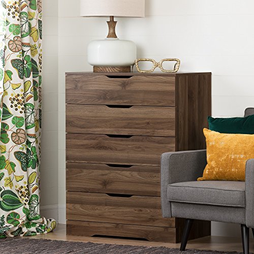South Shore Holland 5-Drawer Chest, Natural Walnut #TOP29
