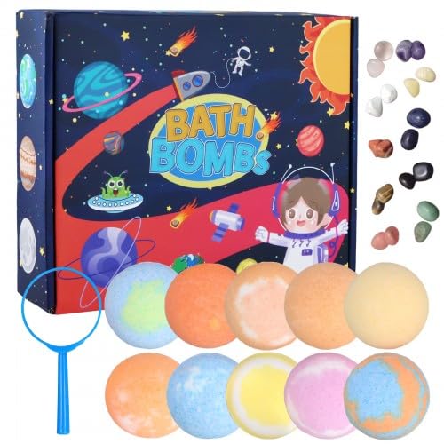Culinavog 10 bombas de baño, Espuma Bolas de Baño Efervescentes, Set Bolas de Baño con Aceites Esenciales, orgánicas y naturales artesanales Spa Relajante Bath bombs Baño de Burbujas para niños