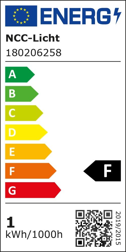 NCC-Licht Illu Lichterkette Komplettset 10m mit 10 E27 Fassungen schwarz inkl. LED Tropfen 1W = 10W klar 85lm 2200K
