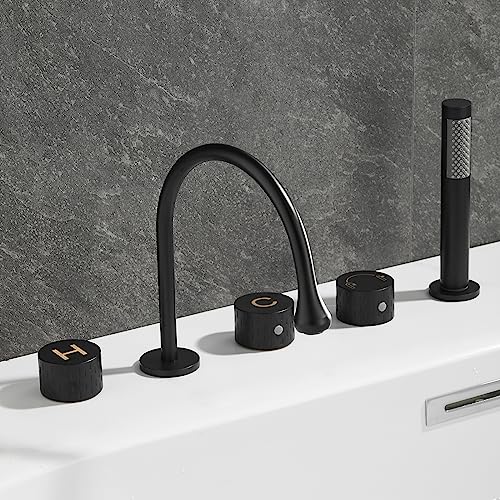Robinet mitigeur de baignoire noir pour moderniser votre bain