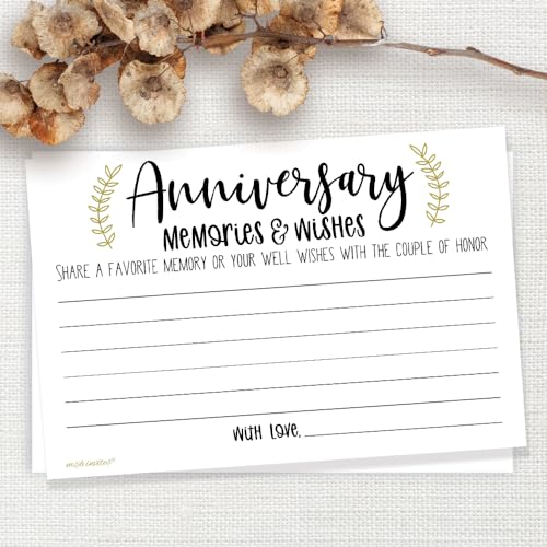 FoJumpu m&h invites Laurel Anniversary Memories and Wishes Cards (50 Count)