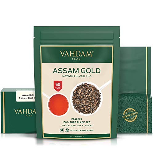 Vahdam, Assam Gold Summer Black Tea(100G) + Pyramid Tea Infuser #TOP3
