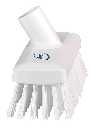 Vikan 70425 Compact Wall/Deck Scrub, Hard 8.858 White