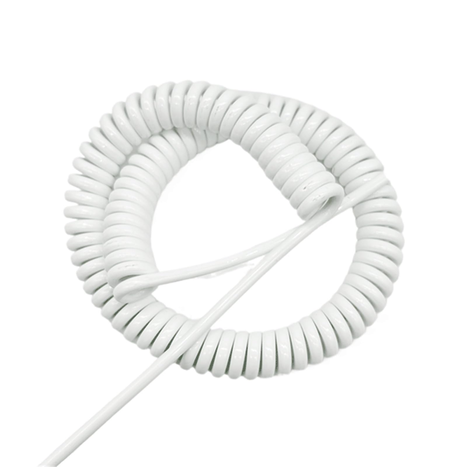 PULaif Spring Spiral Cable, 3 Core Spring Spiral Retractable Telescopic Wire 10 Meters Polyurethane Multiple Sizes(0.2mm2 24AWG)