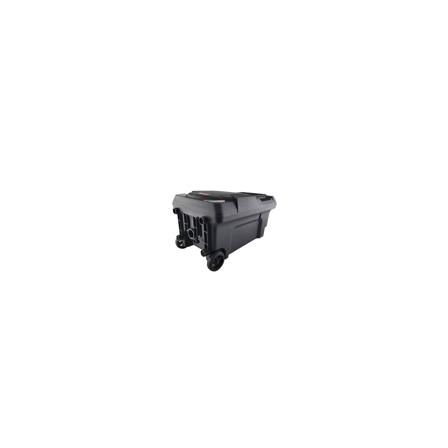Enceinte Mobile 700W Sono Active KARAOKE DJ 12" Autonome Batterie LED RVB +2 Micros VHF +Fil USB/Bluetooth - LedWood Boostar1400