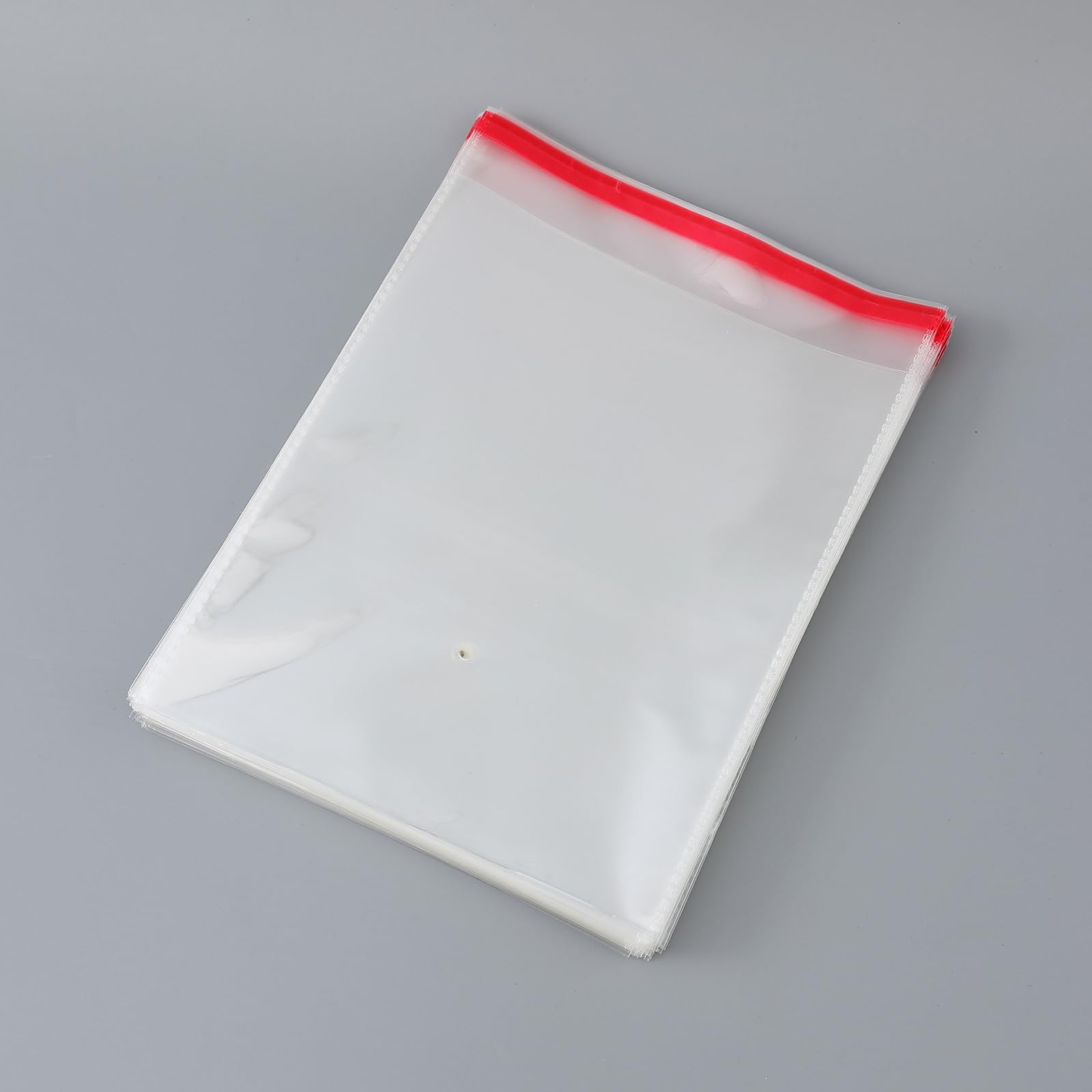 Red Dot Gift® 100 pcs (16X20+3cm) Plastic Bags Clear Cellophane Bags Plastic Self Sealing OPP Cellophane Poly Bags Self Adhesive Plastic Bags for packing and storage