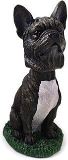 Animal Den French Bulldog Black and White Dog Bobblehead Figure for Car Dash Desk Fun Accessory