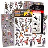 Naruto Party Favor Stickers Bundle Pack ~ 4 Sheets Naruto Shippuden Stickers for Decorations Party Supplies Plus More | 60+ Naruto Stickers