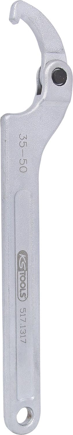KS Tools 517.1317 Llave de gancho articulada con pico, 35-50 mm