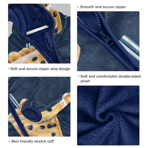 Cartoon Tapioca Boba Tea Girls Fleece Jacket Girls Fall Jacket Girls Zip Up Hoodie Girls Sherpa Jacket 2-10T3