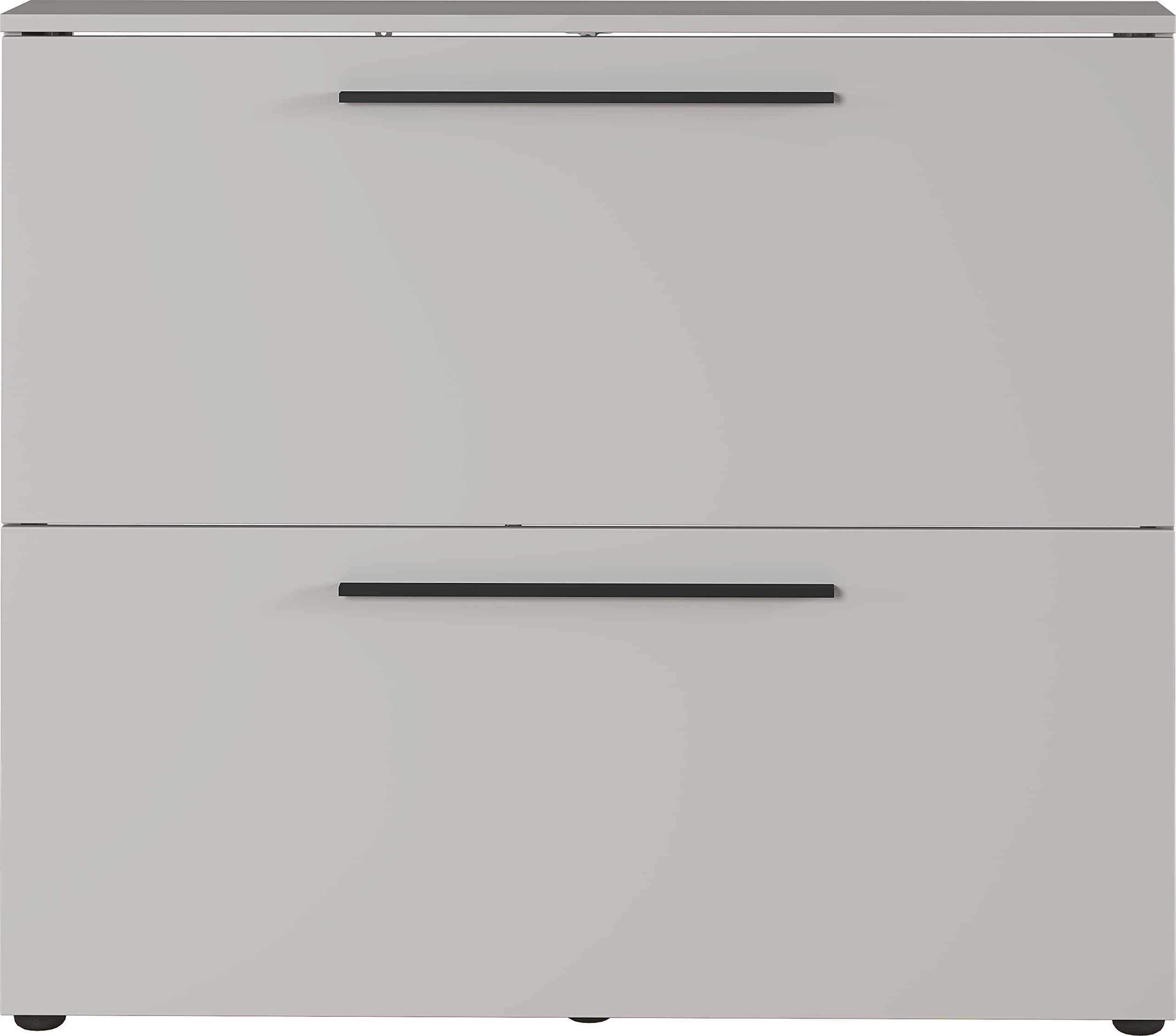 Germania Schuhschrank 2575-572 GW-Utah, in Kaschmir, mit Platz für 8 Paar Schuhe, geringe Tiefe, ideal für schmale Flure, 100 x 85 x 19 cm (BxHxT)