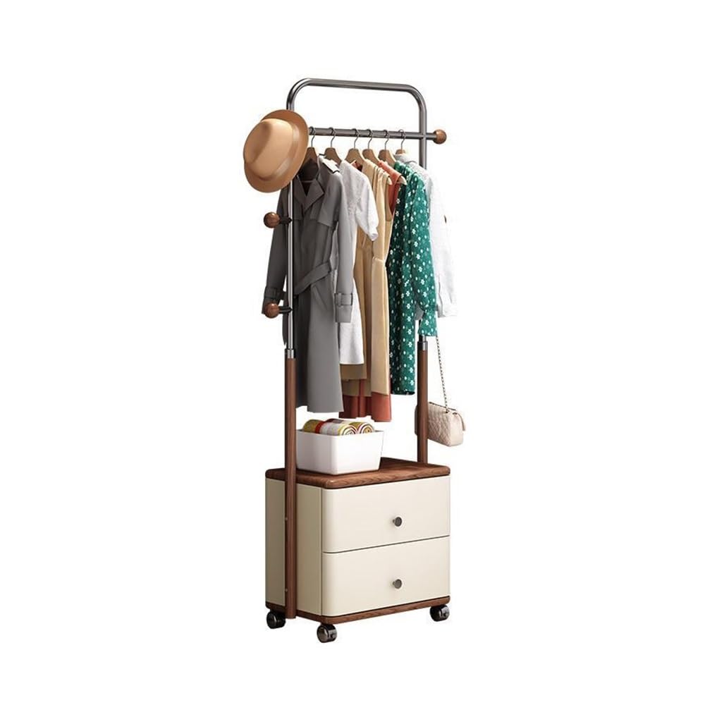 Coat Rack Coat Rack Floor Living Room Home Hanging Clothes Rack Drawer Ash Wood Hanger Storage Cabinet Multifunctional