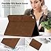 DTangLsm for iPad 9th/ 8th/ 7th Generation Case 10.2-inch 2021/2020/2019 iPad Air 3rd Generation Case for iPad Pro 10.5 inch 2017, Slim Leather Smart Flip Stand Cover for iPad 9th/ 8th/ 7th Gen, Brown