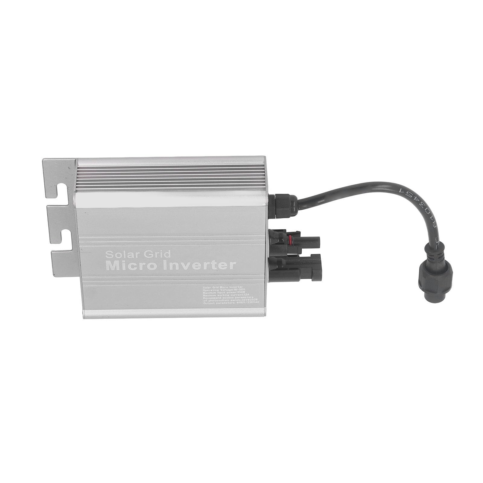 Micro Onduleur Solaire à Onde Sinusoïdale Pure 120V 230V AC IP65, Identification Automatique, Onduleur lié au Réseau pour Appareils Ménagers (260W)