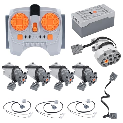 ⚙️【Servomotore ad alta precisione】：Risposta rapida e controllo angolare accurato, motor kit ideale per sistemi di sterzo, bracci robotici, gru e costruzioni meccaniche. (Il telecomando richiede 2 batterie AAA, non incluse)
