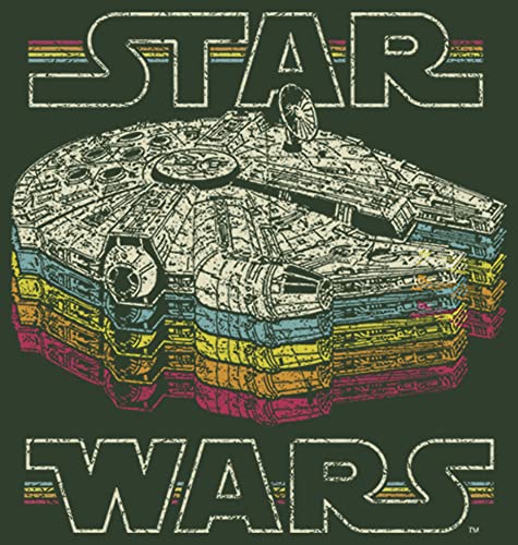 Star Wars Women's A New Hope Millennium Falcon Retro Rainbow2