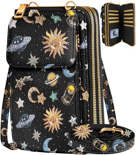 Image of Miss Adola Zipper Cell Phone Crossbody Bag for Women