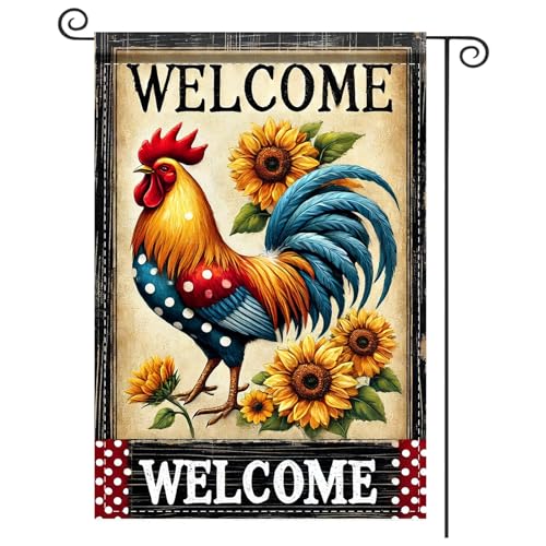 Image of Nuxovilar Welcome Garden Flag Fall Garden Flag 12x18IN